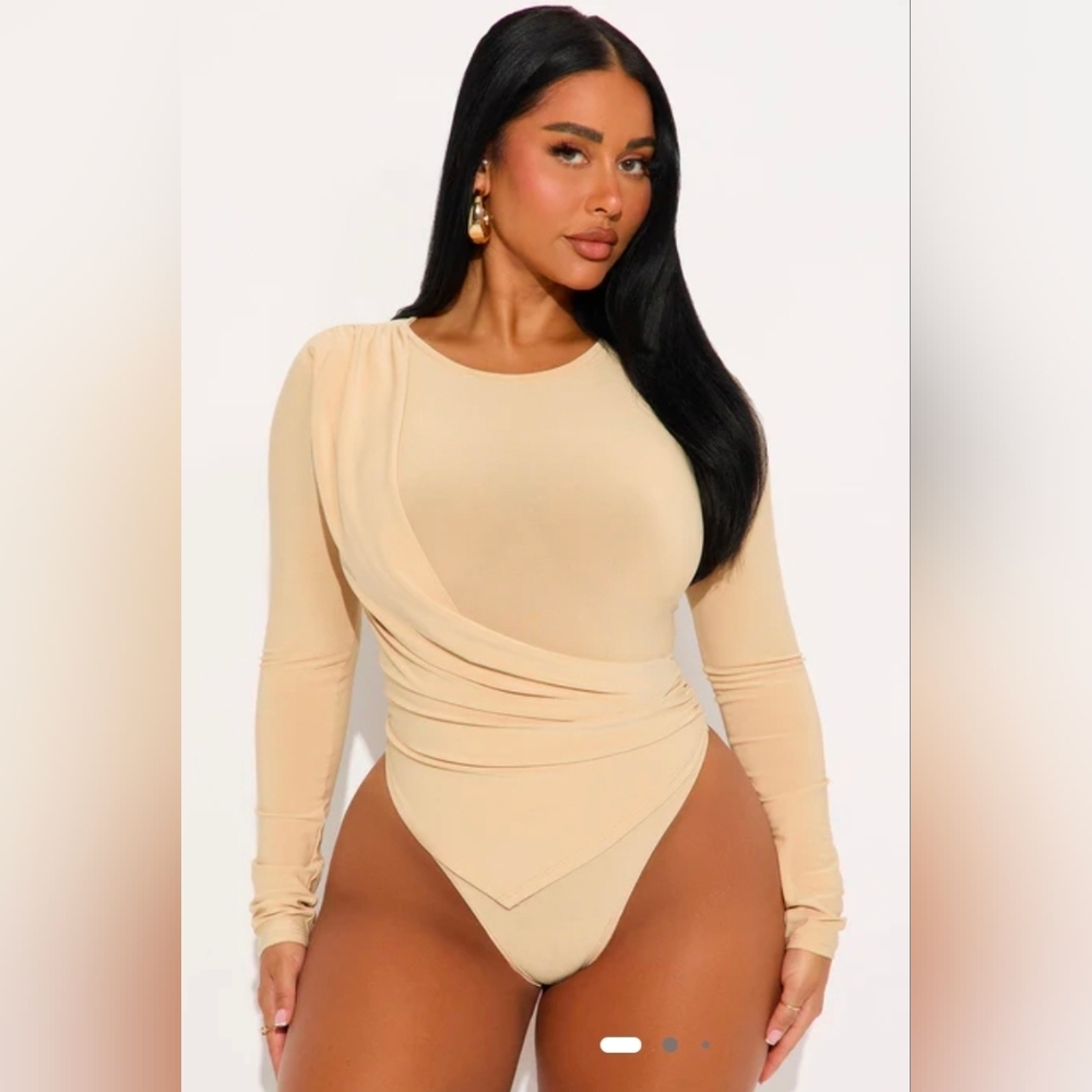 Cream Long Sleeve Bodysuit